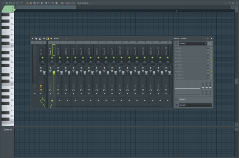 Piano Roll mit Akkorden und Mixer in FL Studio für Anfänger